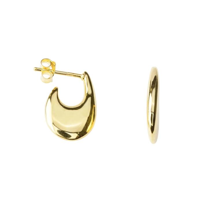 Betty Bogaers - half drop stud earring gold 