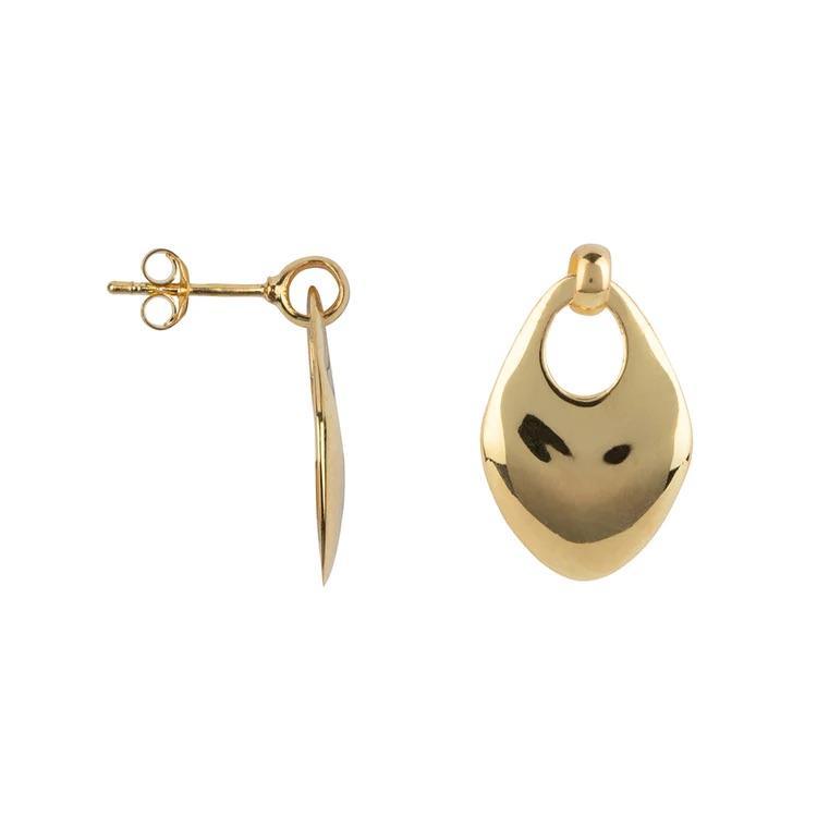 Betty Bogaers - full drop stud earring gold