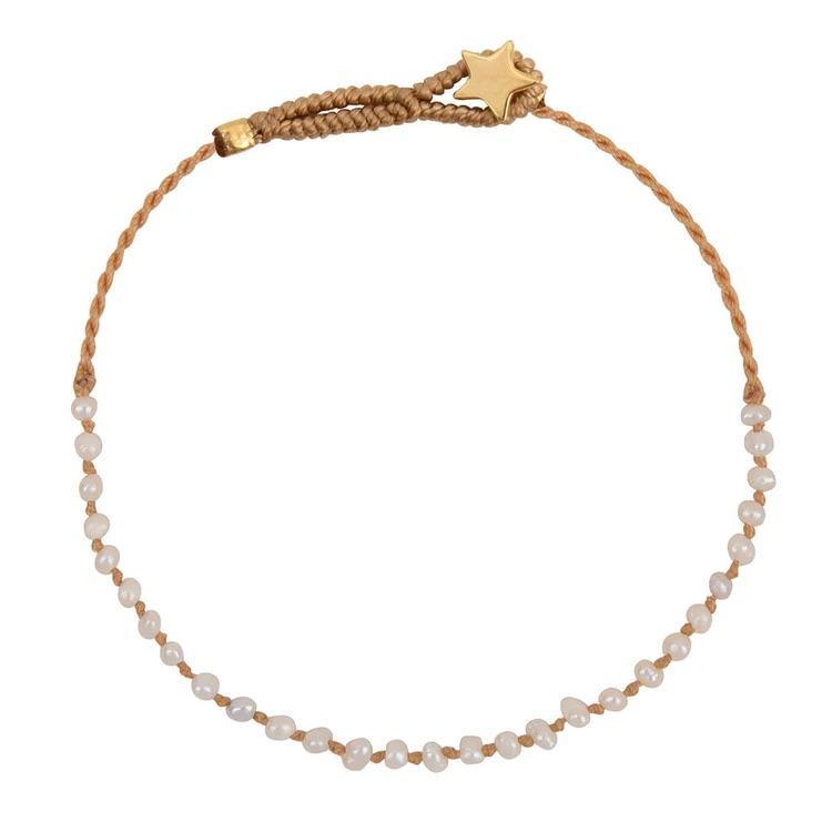 Betty Bogaers - half pearl silk bracelet