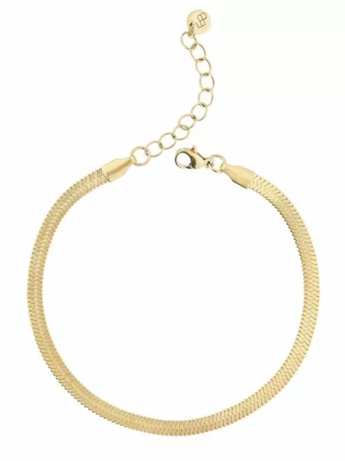 Platte snake armband