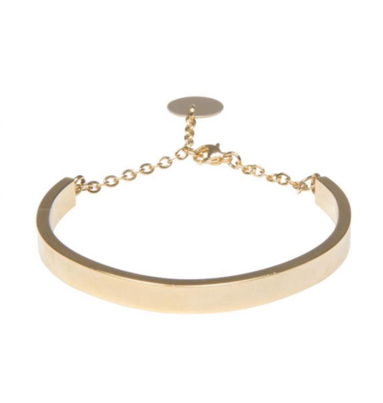 Ellen Beekmans - gladde slavenarmband met muntje