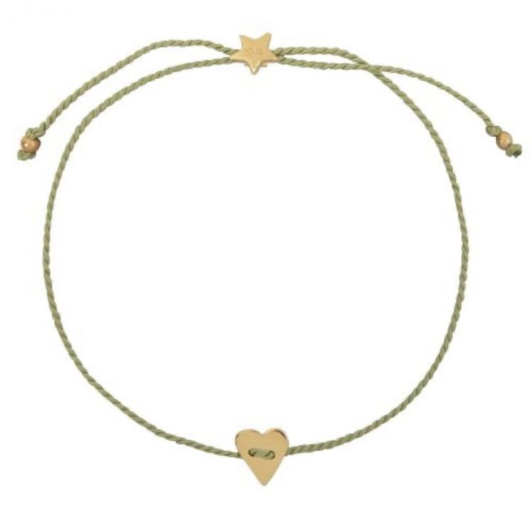 betty Bogaers - heart bracelet  green